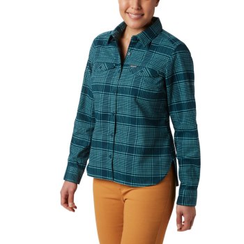 Columbia Ženske Košulje - Silver Ridge Long Sleeve Flannel Top Plave | LWDN-75693